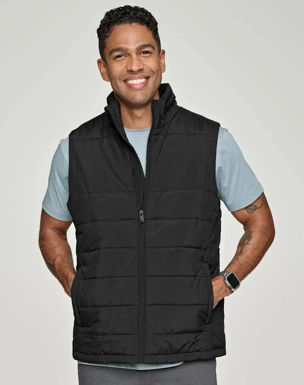 Sustainable Men's Insulated Puffer Vest JK61 Simply Scrubs Australia